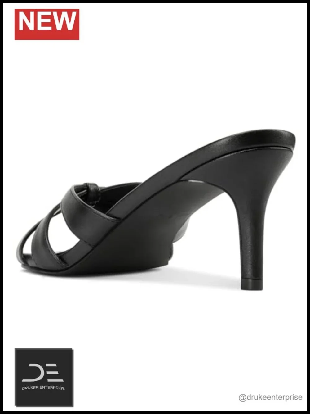 Women's Strappy Kitten Heels Open Toe Mules Slip-On Low Heel Sandals Party Shoes